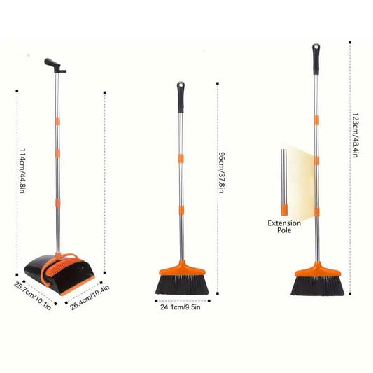 Deluxe Stand Up Broom and Dustpan Set DailySale