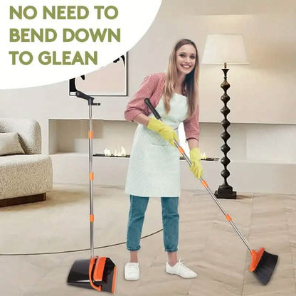 Deluxe Stand Up Broom and Dustpan Set DailySale