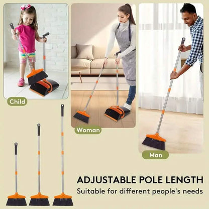 Deluxe Stand Up Broom and Dustpan Set DailySale
