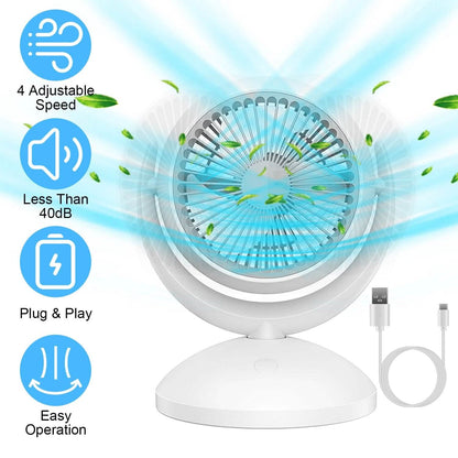 Desk Air Circulator Fan 4 Speed Adjustment DailySale
