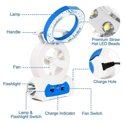 Desk Cooling Fan with 180 Degree Adjustable LED Lamp DailySale