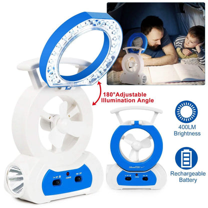 Desk Cooling Fan with 180 Degree Adjustable LED Lamp DailySale