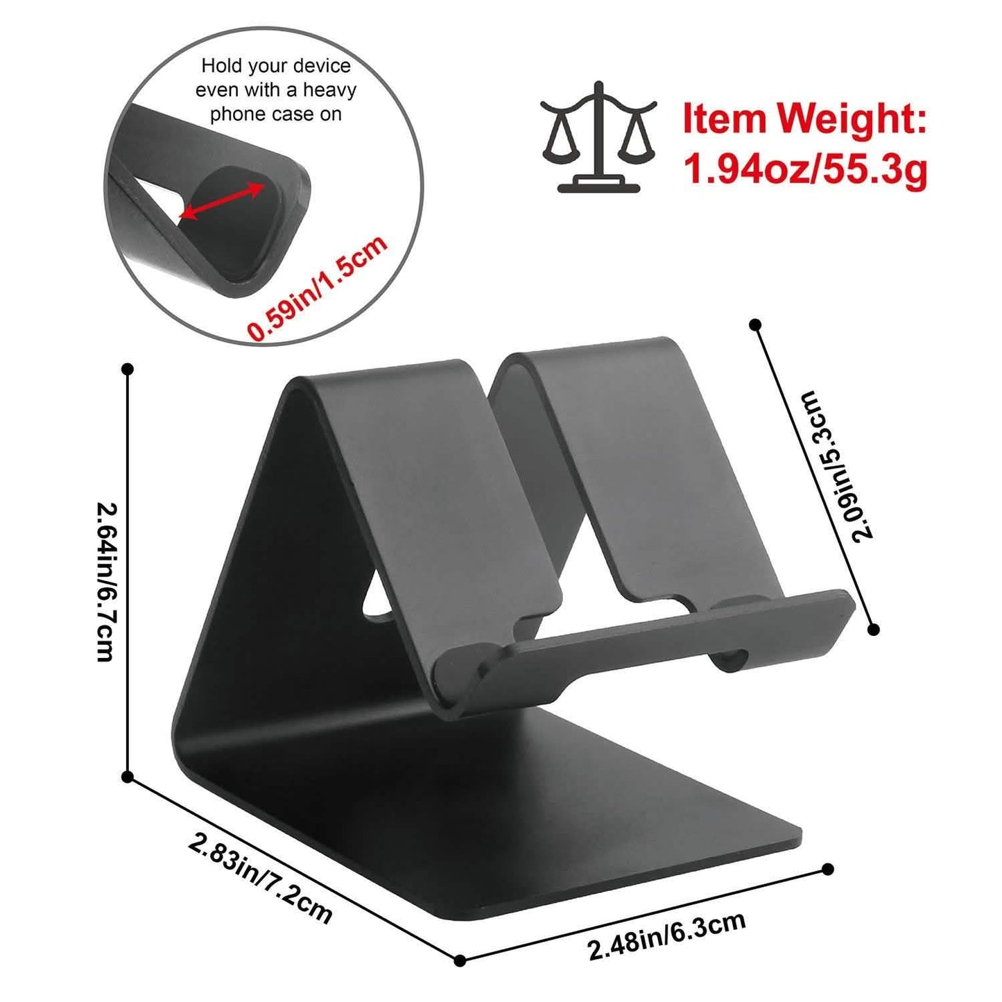 Desktop Aluminum Alloy Smartphone Stand DailySale