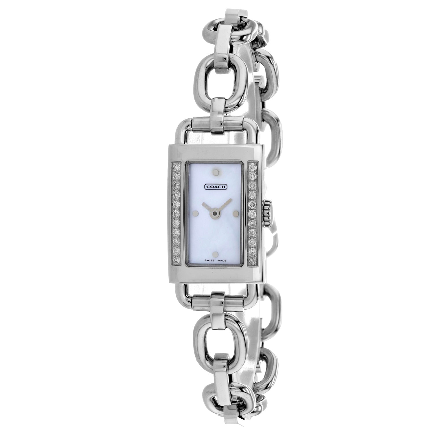 Coach Women's Mother of Pearl Silver Quartz Bids.com