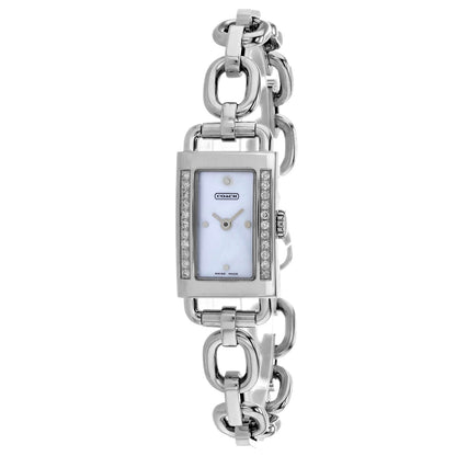 Coach Women's Mother of Pearl Silver Quartz Bids.com