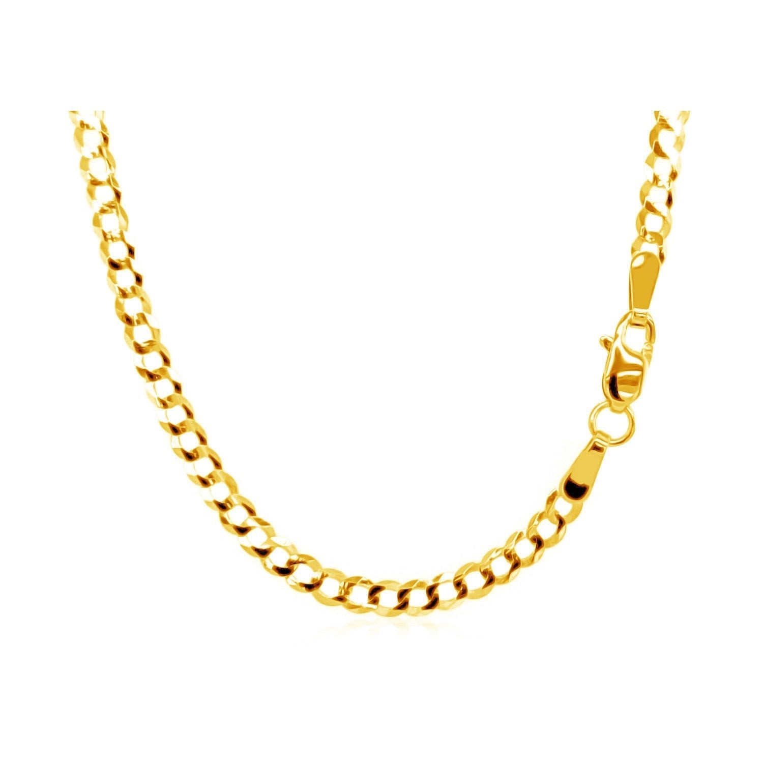 2.4mm 10k Yellow Gold Curb Chain Bids.com