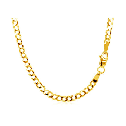 2.4mm 10k Yellow Gold Curb Chain Bids.com