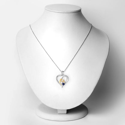 0.50 Carat Genuine Blue Sapphire .925 Sterling Silver Pendant Bids.com
