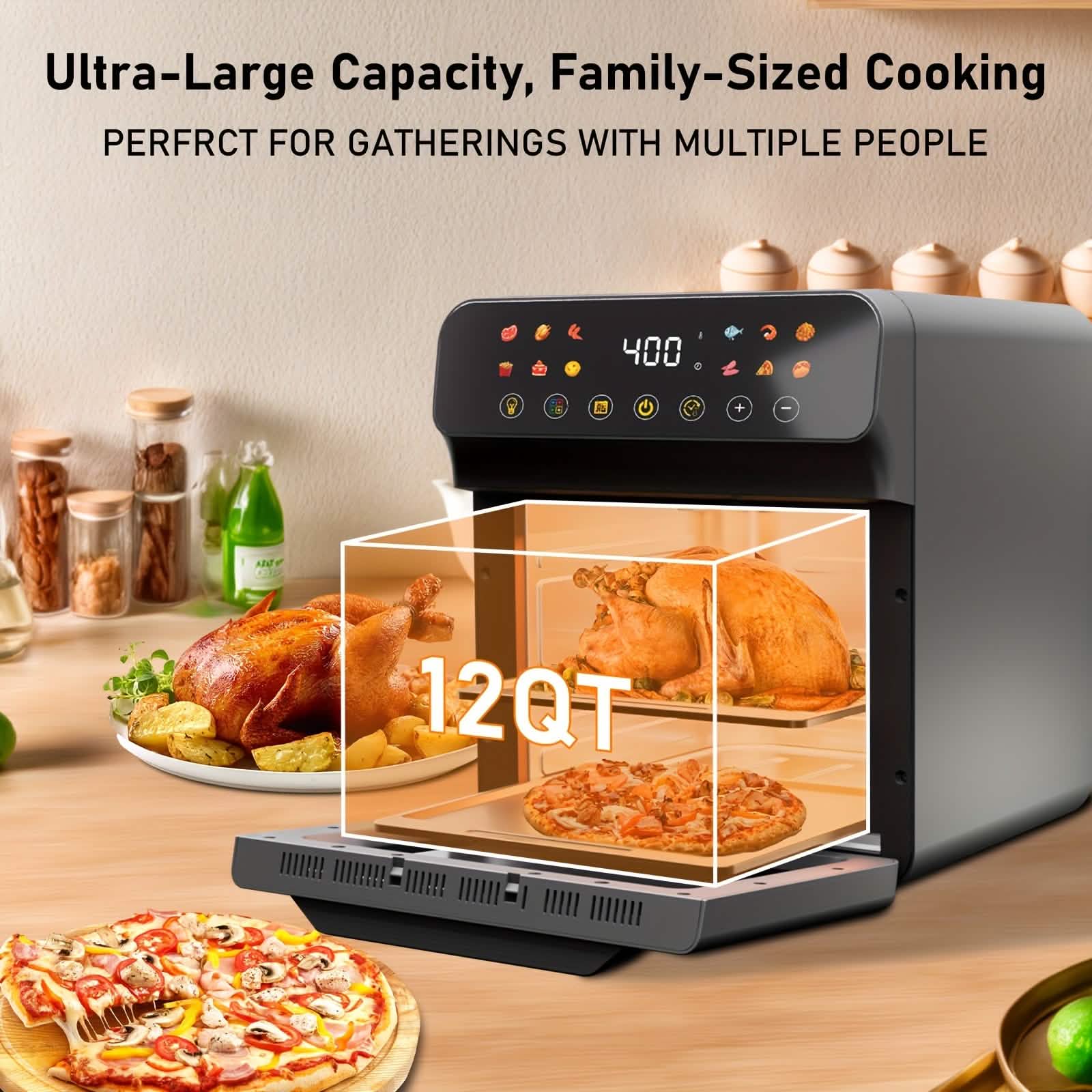 12QT 12-in-1 Smart Air Fryer Oven DailySale