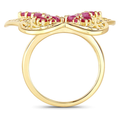 3.08 Carat Genuine Ruby .925 Sterling Silver Ring Bids.com