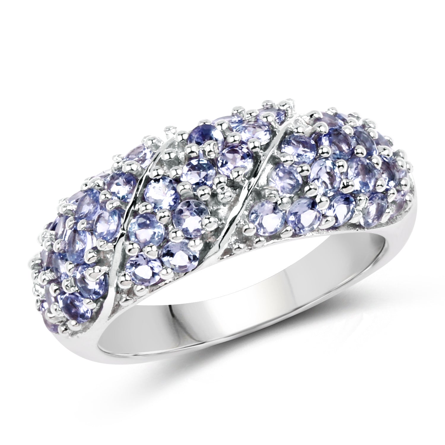 1.48 Carat Genuine Tanzanite .925 Sterling Silver Ring Bids.com