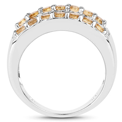 3.08 Carat Genuine Citrine .925 Sterling Silver Ring Bids.com