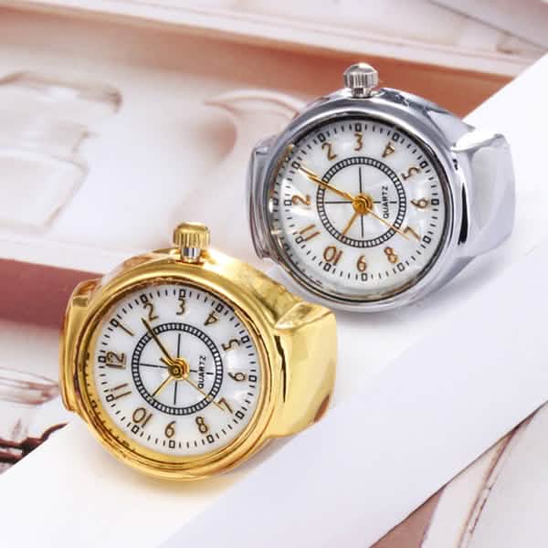 Dial Quartz Watch Creative Steel Cool Elastic Quartz Finger Ring Watch DailySale