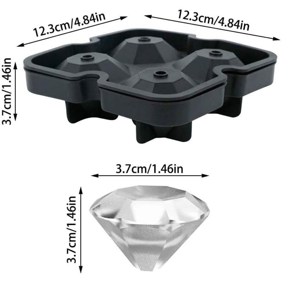 Diamond Flexible Silicone Ice Cube Mold Tray DailySale