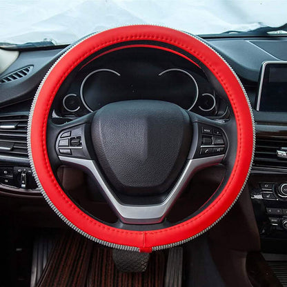 Diamond Leather Steering Wheel Cover with Bling Bling Crystal Rhinestones DailySale