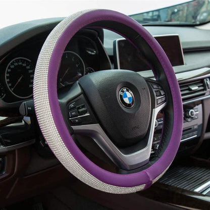 Diamond Leather Steering Wheel Cover with Bling Bling Crystal Rhinestones DailySale