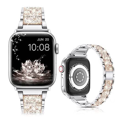 Diamond Rhinestone Stainless Steel Metal Wristband Strap DailySale