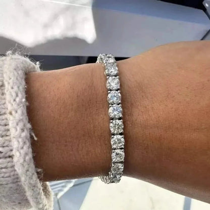14k White Gold 14.00 Ct Lab Grown Diamond Tennis Bracelet – 7 Inch, D Color VS DailySale