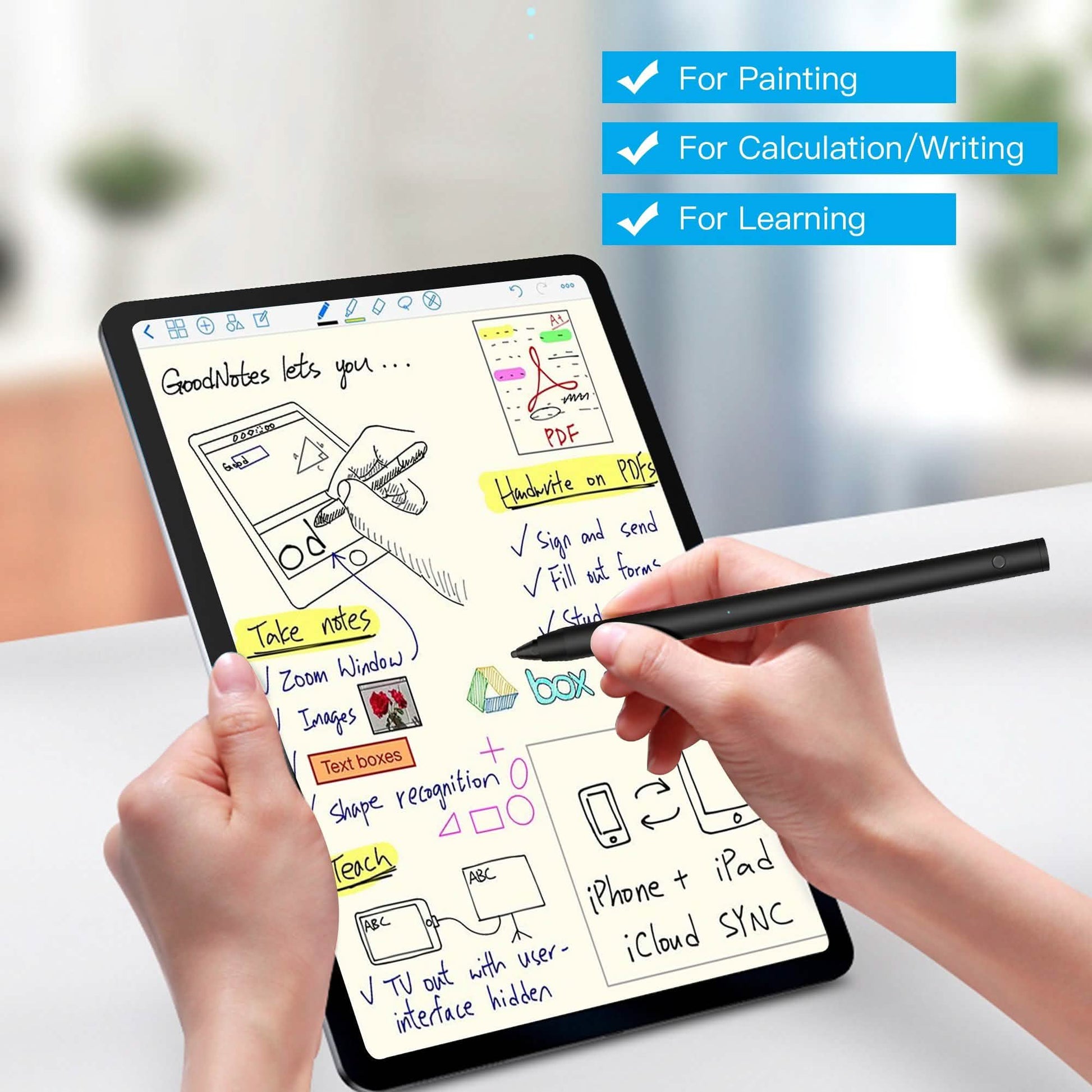 Digital Active Stylus Pen Pencil For iPad Android TouchScreen Fine Tip 1.5mm DailySale