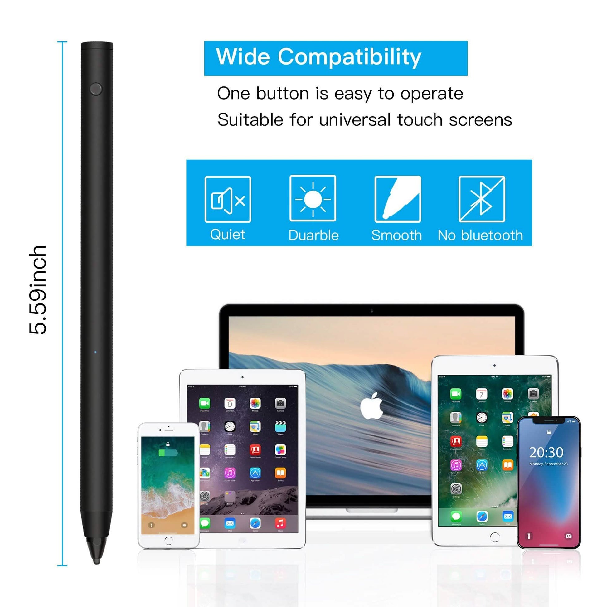 Digital Active Stylus Pen Pencil For iPad Android TouchScreen Fine Tip 1.5mm DailySale
