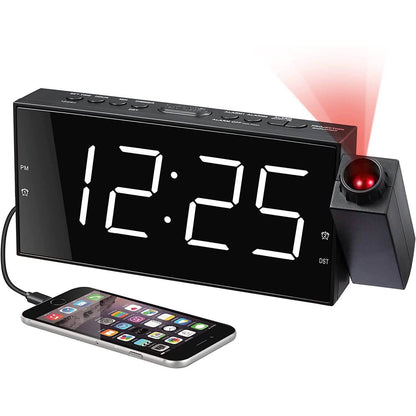 Digital Alarm Clock with Projection DailySale