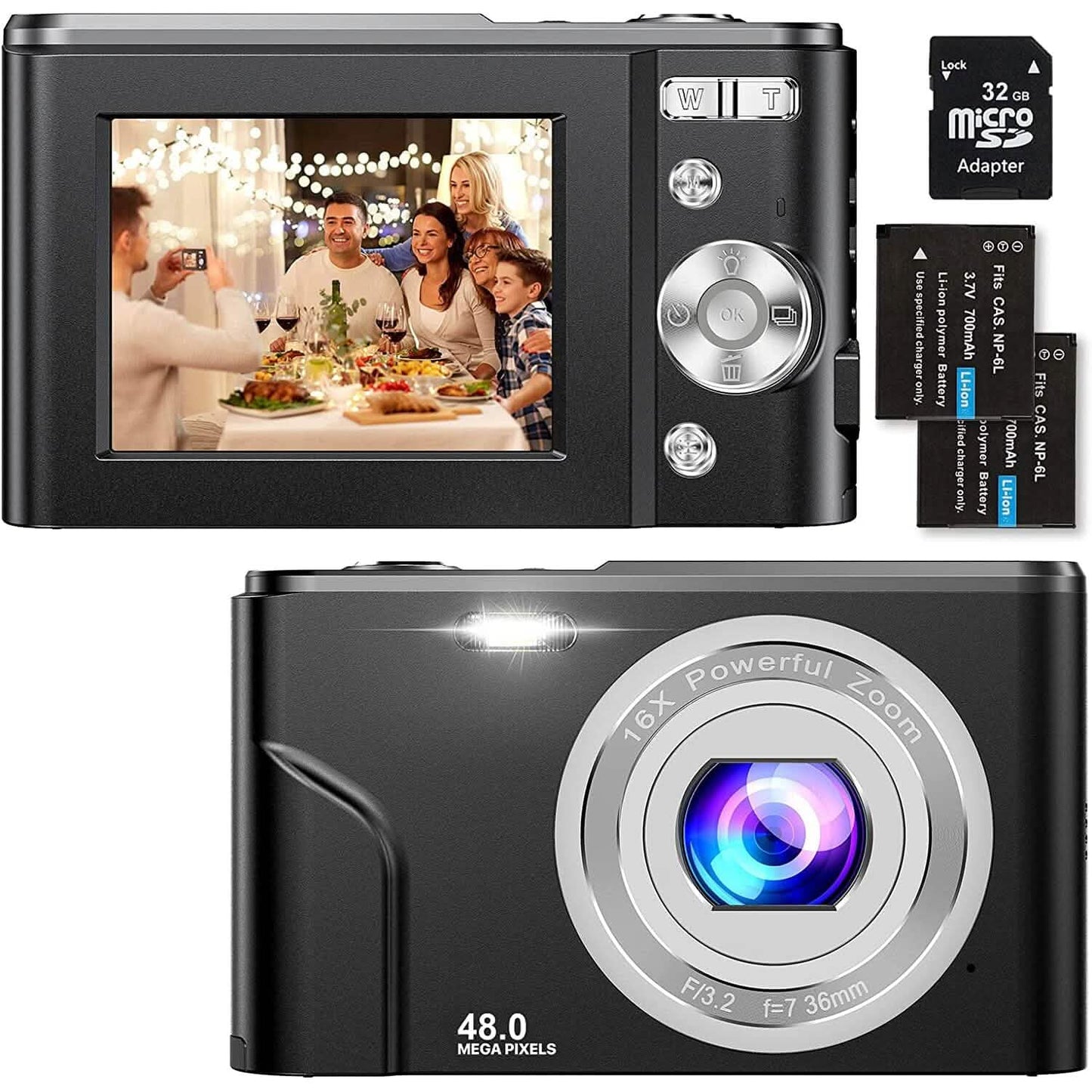 Digital Baby Camera 1080P 48MP with 32GB SD Card DailySale