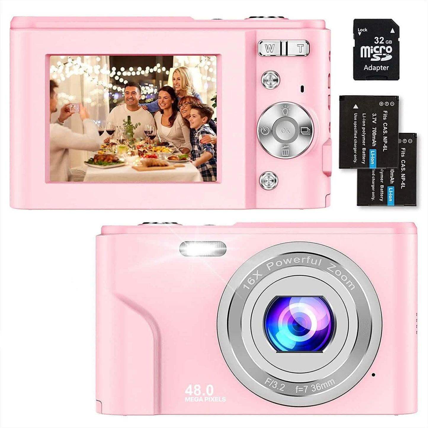 Digital Baby Camera 1080P 48MP with 32GB SD Card DailySale