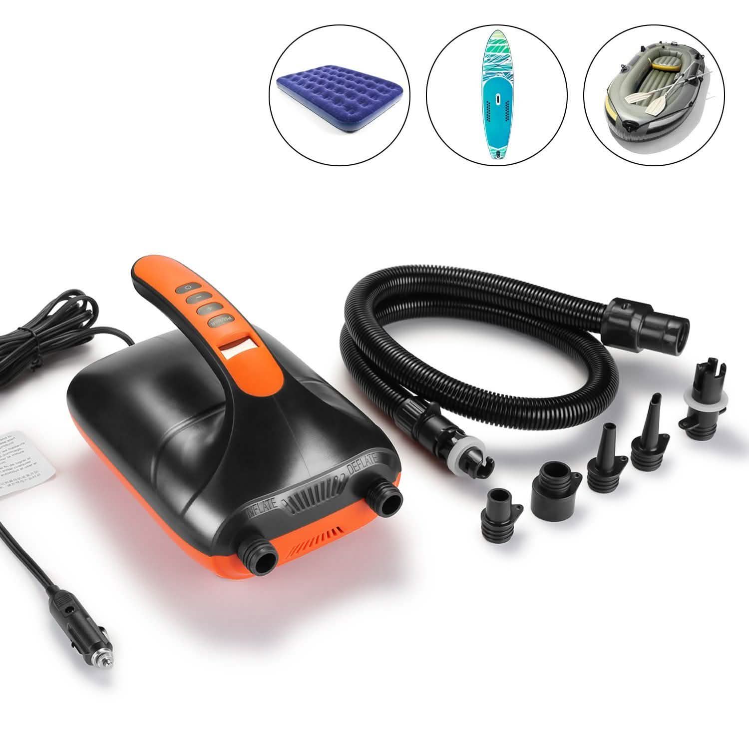 Digital Electric Air Pump Intelligent Dual Stage & Auto-Off Function for Paddle Boards Inflatable Boat Kayaks DailySale
