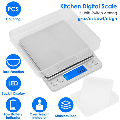 Digital Kitchen Scale with Dual Trays DailySale