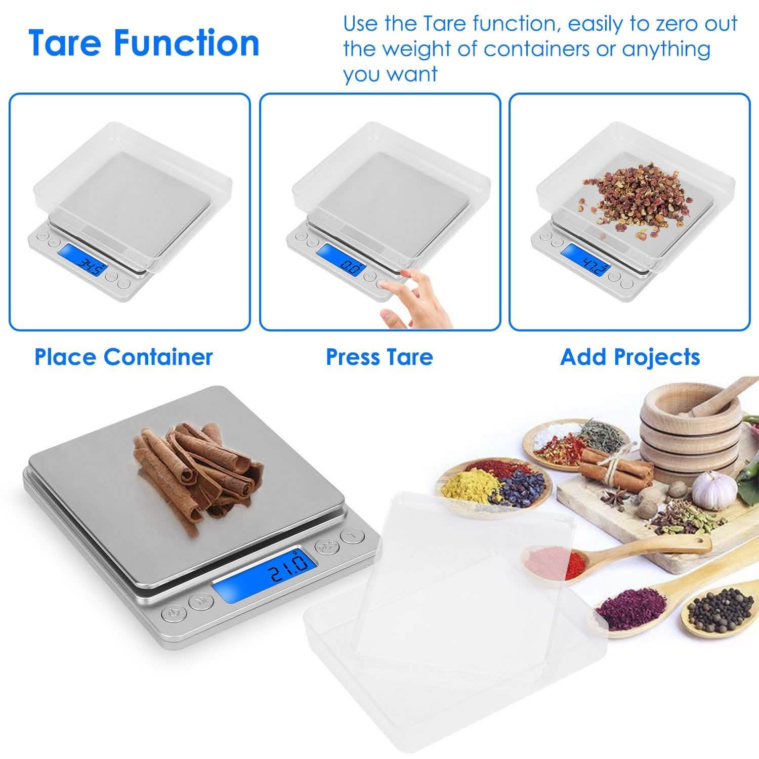 Digital Kitchen Scale with Dual Trays DailySale