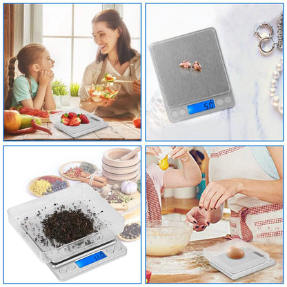 Digital Kitchen Scale with Dual Trays DailySale