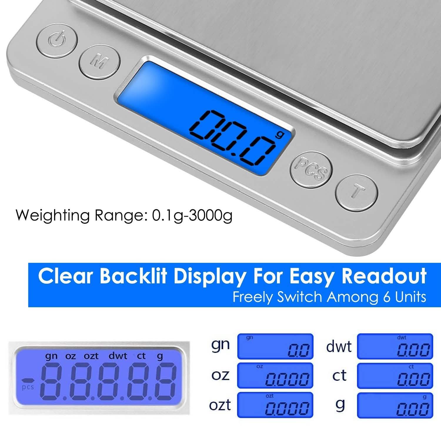 Digital Kitchen Scale with Dual Trays DailySale