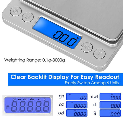Digital Kitchen Scale with Dual Trays DailySale