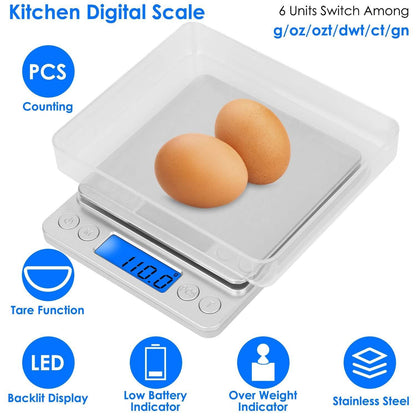 Digital Kitchen Scale with Dual Trays DailySale