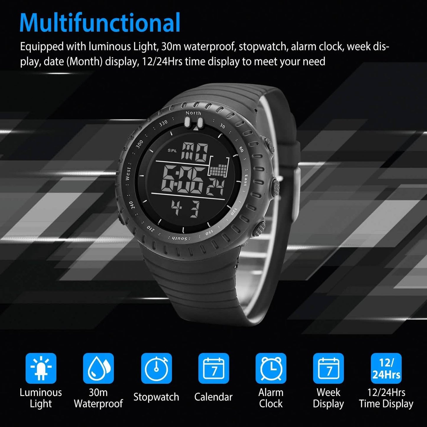 Digital Men's Sports Military Tactical Wrist Watch DailySale