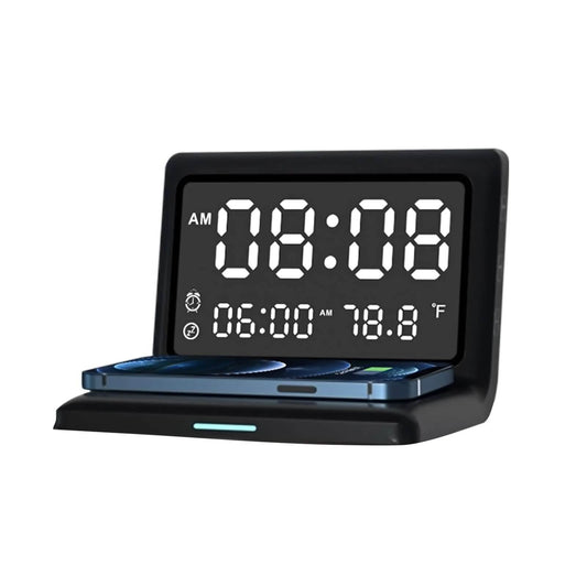 Digital Mirror Clock Wireless Charging Alarm Clock DailySale