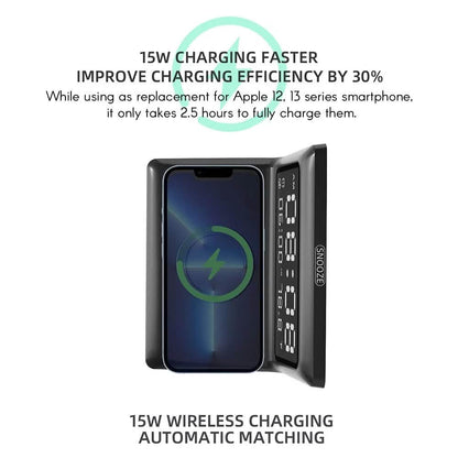 Digital Mirror Clock Wireless Charging Alarm Clock DailySale