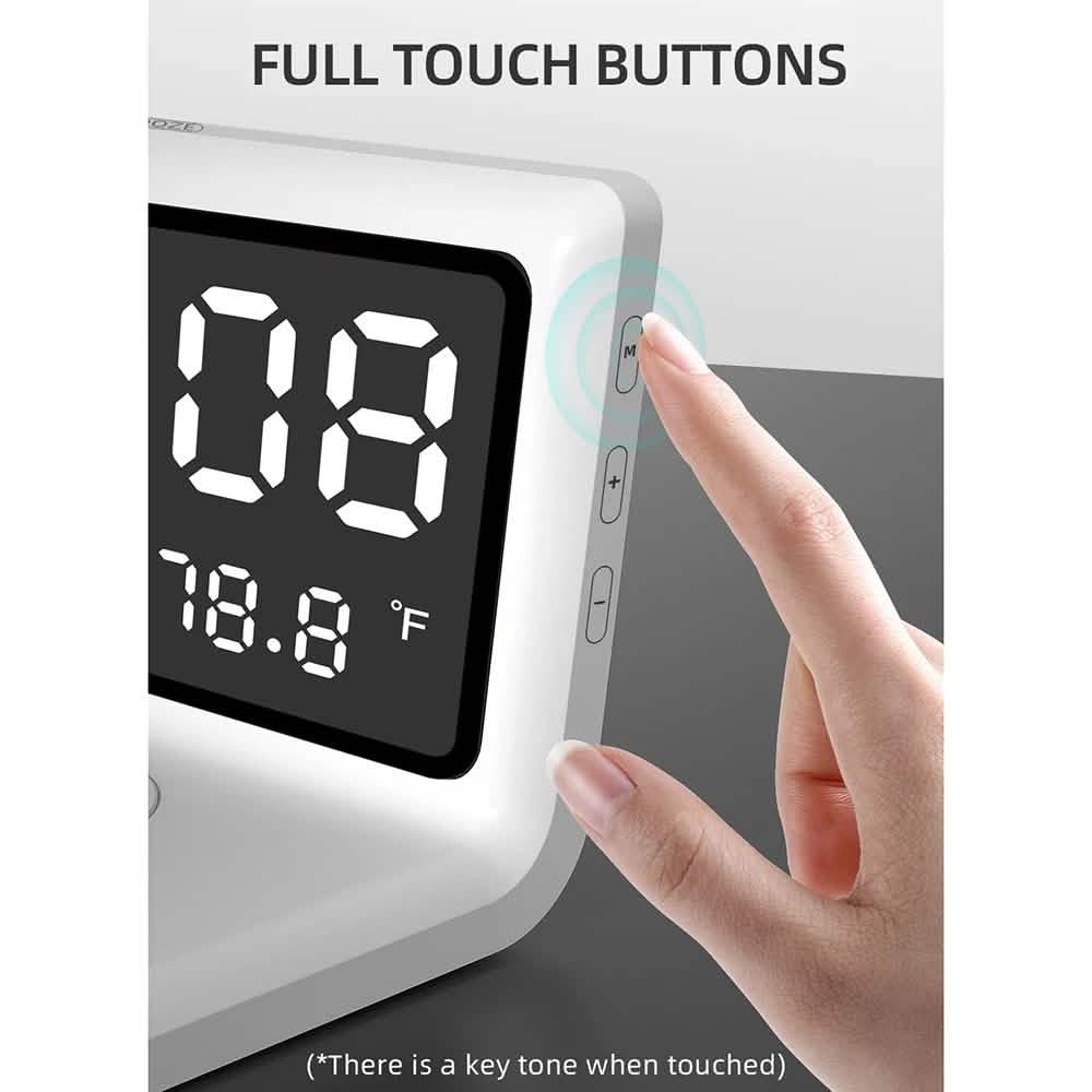 Digital Mirror Clock Wireless Charging Alarm Clock DailySale