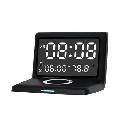 Digital Mirror Clock Wireless Charging Alarm Clock DailySale