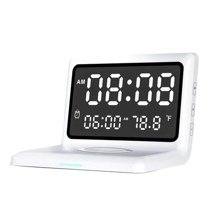 Digital Mirror Clock Wireless Charging Alarm Clock DailySale
