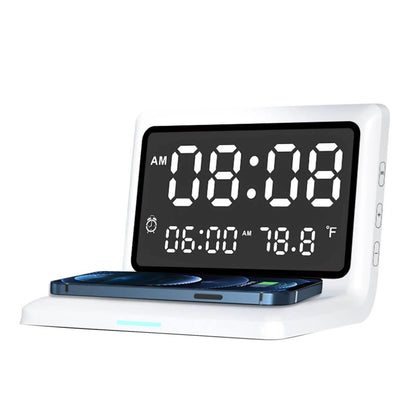 Digital Mirror Clock Wireless Charging Alarm Clock DailySale