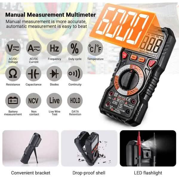 Digital Multimeter TRMS 6000 Counts DailySale