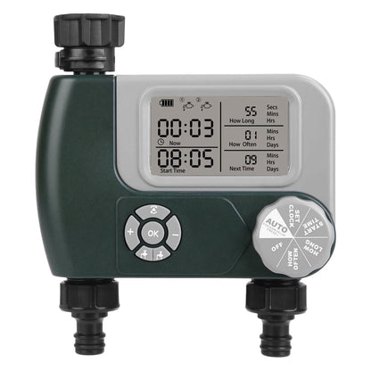 Digital Programmable Sprinkler Timer with 2 Outlet Zones DailySale
