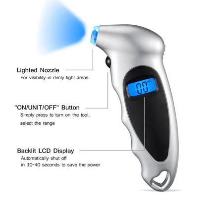 Digital Tire Pressure Gauge 150 PSI 4 Settings DailySale