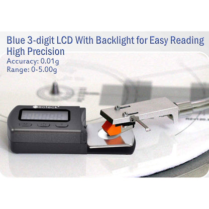 Digital Turntable Stylus Force Scale Gauge 0.01g/5.00g Blue LCD Backlight for Tonearm Phono Cartridge DailySale