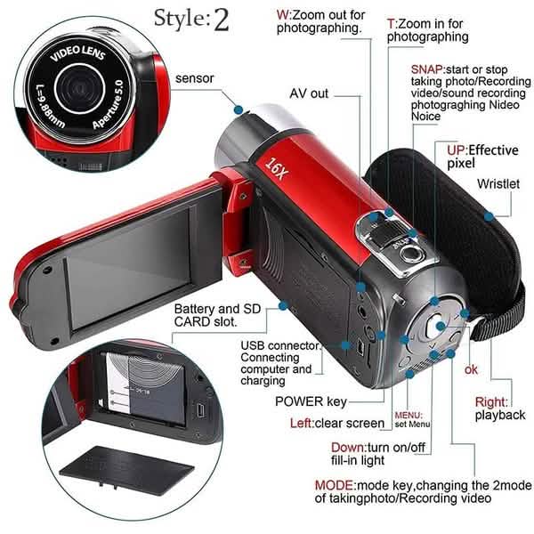 Digital Video Camera Camcorder Full HD DailySale