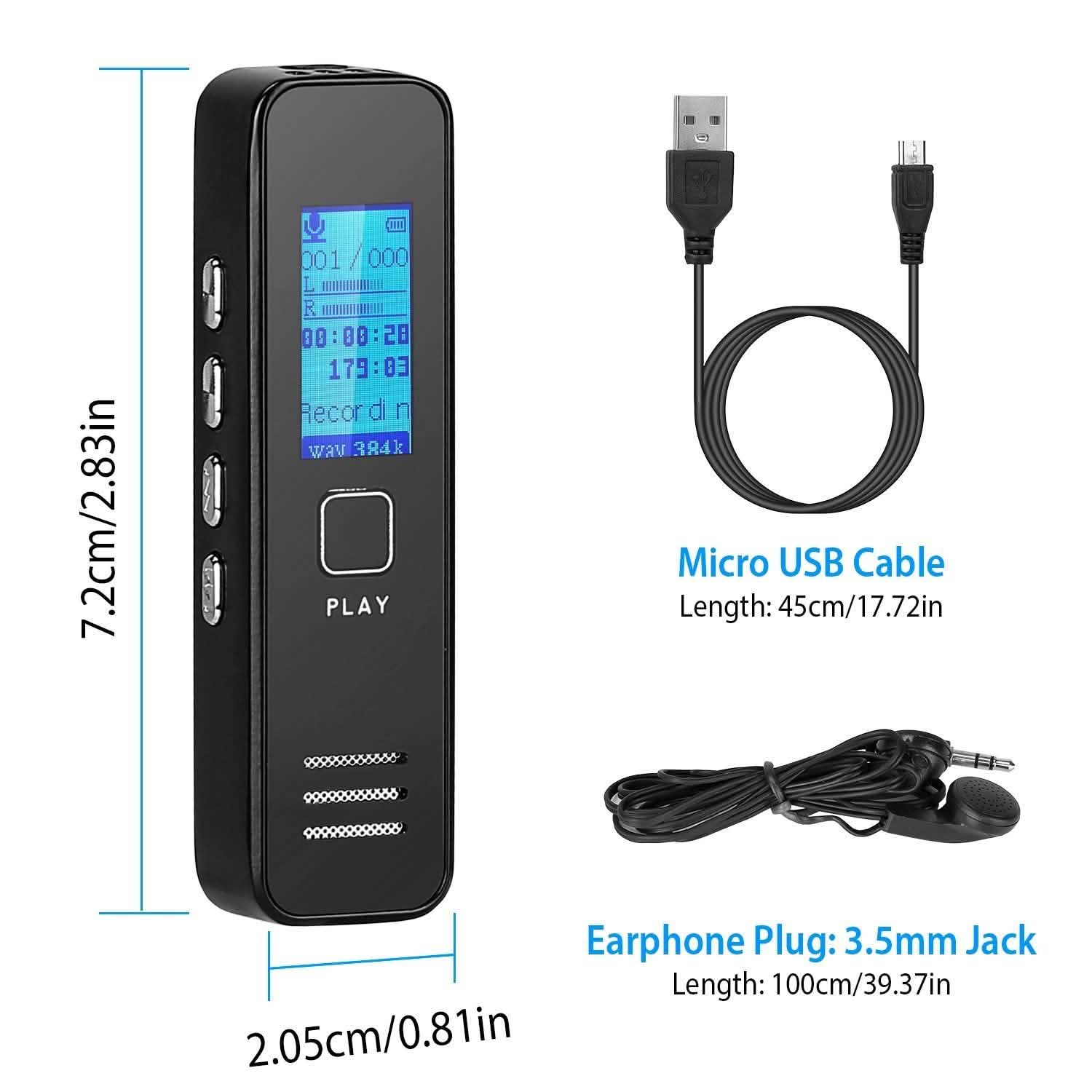 Digital Voice Recorder 32GB HD Sound Audio Recorder DailySale