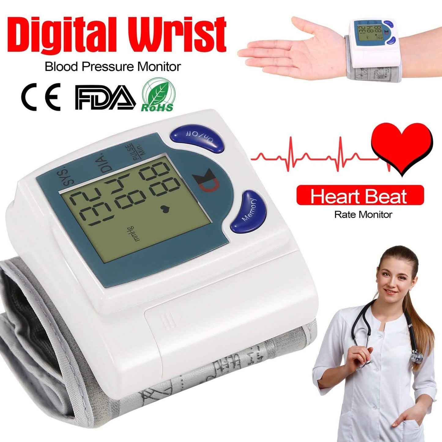 Digital Wrist Blood Pressure Monitor DailySale