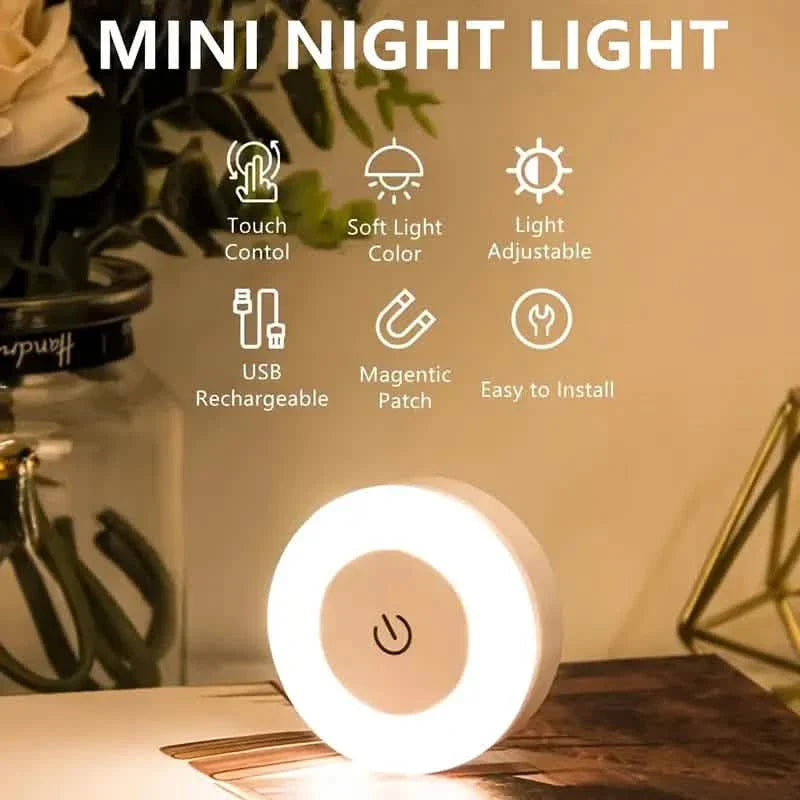 Dimmable Touch Sensor Wall Night Light, 3 Color Modes (White, Warm, Cool) DailySale