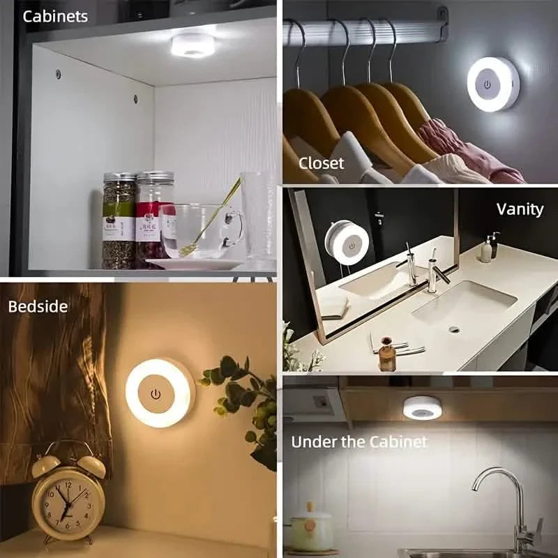 Dimmable Touch Sensor Wall Night Light, 3 Color Modes (White, Warm, Cool) DailySale